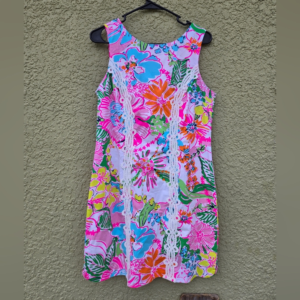 NWOT Lilly Pulitzer × Target Noise Posey Shift Dress with Lace Detail - Picture 2 of 5